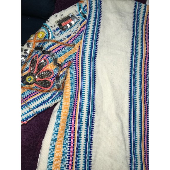 Indigo Moon Full Front Beaded Blazer size Medium New with Tags - Picture 13 of 14